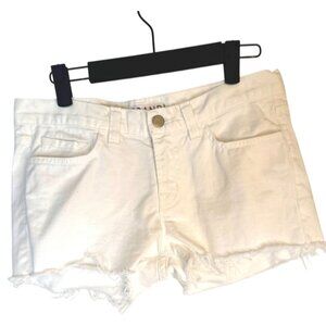 2/$30 J Brand Size Waist 25 White Denim Frayed Hem Shorts